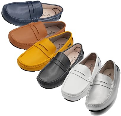 Zerimar Loafers för flickor | avslappnade loafers för kvinnor | slip-on loafers | klassiska loafers för kvinnor | läderloafers | snygga loafers, Marinblå N, 41 EU