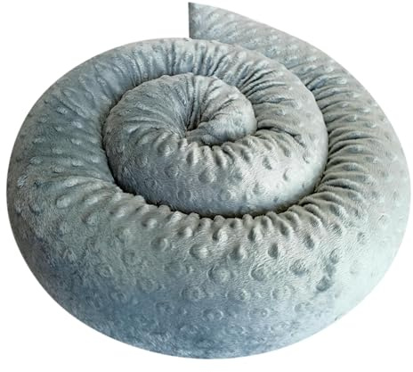 Bebeloo Bettschlange Bettkissen Seitenschläferkissen Nackenrolle Schlafkissen Kuschelschlange Stillkissen Zierkissen Zugluftstopper Body Pillow Minky Oeko-TEX (Grau, 140 cm)