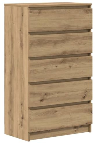vidaXL Cajonera de Madera de ingeniería Roble Artisan 60x36x103 cm