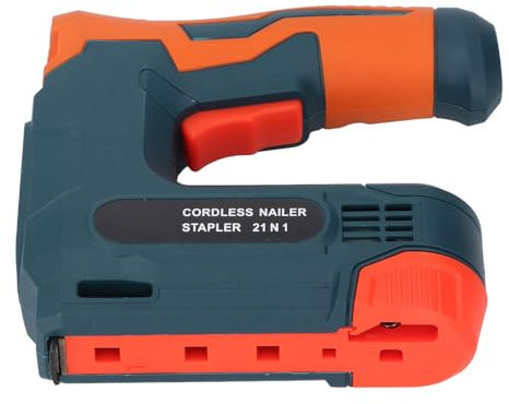 Electric Staple Gun, 2 in 1 Cordless Stapler Brad Nailer with 2000 Nails,3.7V USB Charger Battery Cordless Nailer Stapler for Upholstering Wood