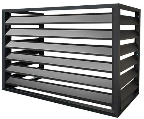 Soporte de Aluminio para Aire Acondicionado, Cubierta metálica para Bomba de Calor, Cerca Decorativa para privacidad, para Exteriores, jardín, Unidad de Aire Acondicionado, sin excavación (1