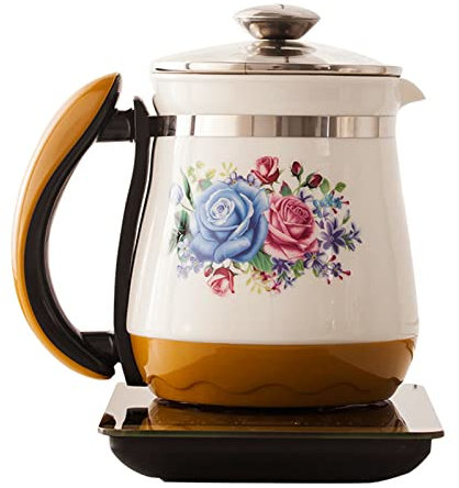 NTALJC Dispensadores de Agua Caliente, Tetera eléctrica de cerámica Multifuncional, té de Cita de Temperatura Constante y cafetera, Panel de Vidrio táctil/A/1.4L