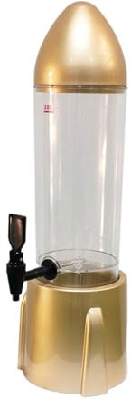 Fenteer Dispensador de Cerveza Dispensador de Bebidas 3L Dispensador de Bebidas Torre de Cerveza para Bar, Oro