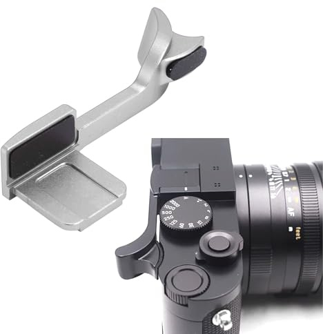 VBESTLIFE Kamera -Daumen -up -Griff für Q2 -Kamera, Aluminiumlegierung Ergonomischer Handgriff mit Heißschuhhalterung, Vibrationsdämpfung, Staubschutz (Gray)