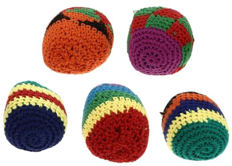 FUNOMOCYA 5 Piezas Tejidas Juguete Indoor Sandbag Toss para Regalo Infantil Años Color Aleatorio