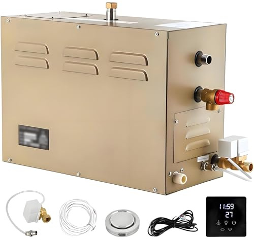 COAKUE Sauna Spa Steam Generator for Home Steam Shower,Automatic Descaling Sauna Steam Room Equipment,with Water Shortage and Overheating Protection 10.5kW