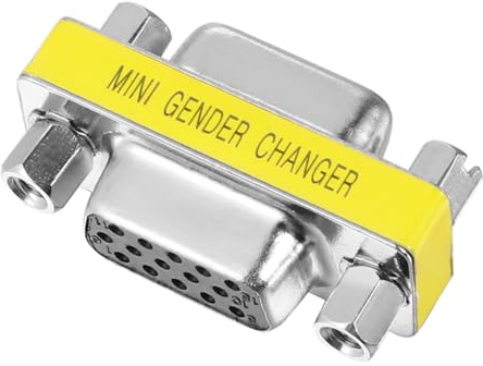 SOIMISS Adaptateur Vga Femelle Femelle 15 Broches 10 Pièces pour Extension Câble, Usage Professionnel Et Domestique, Compact Et Haute Définition, Couleur Jaune
