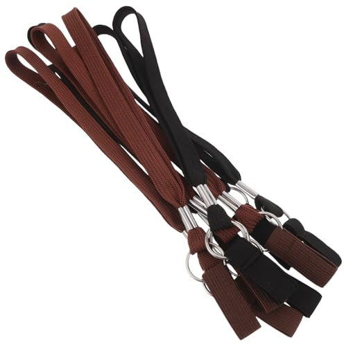 MAGICLULU Lot de 8 Sangles de Rechange Antidérapantes pour Bâtons de Marche et Cannes, 4 Noires 4 Marron, Dragonnes Compatibles Béquilles et Cannes de Randonnée, Accessoires Pratiques