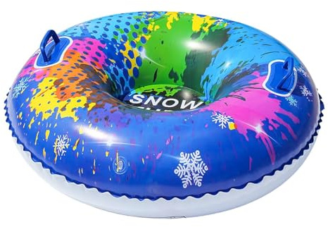 Snow Tubes for Adults PVC Portable Cold-Resistant Sled