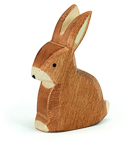Ostheimer 15001 Hase sitzend Höhe bis Kopf 6,5cm Breite 2,0cm aus Holz