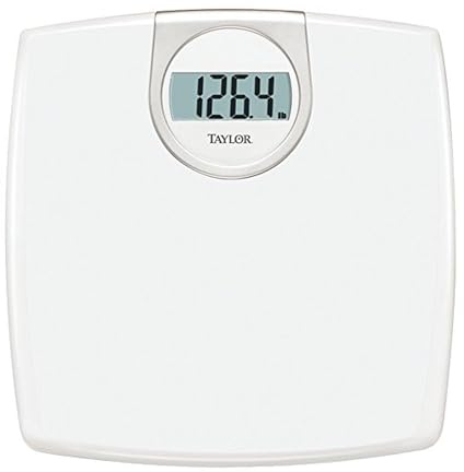 Taylor Digital 1.2-Inch LCD Bathroom Scale, 330 Lb Capacity, White
