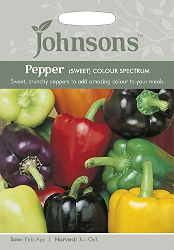 Johnsons 16267 Vegetable Seeds, Pepper (Sweet) Colour Spectrum