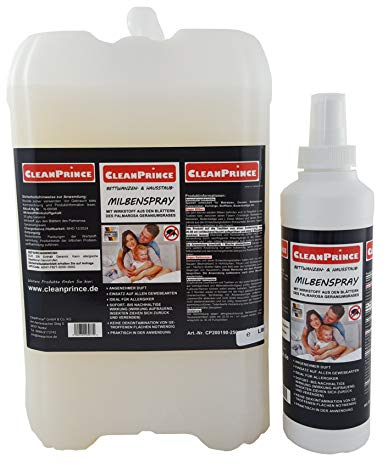 CleanPrince 2,25 Liter Anti-Milben-Spray: Ungeziefer im Bett Milbenspray Bettwanzen Milbenex Milbenentferner Matratzen Reiniger Milbenmittel