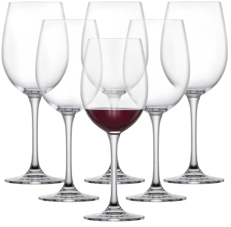 SCHOTT ZWIESEL Classico Red Wine Glass (Set of 6), Crystal Glasses for Red Wine or Water, Dishwasher-Safe Tritan Wine Glasses, Made in Germany (18 Ounce)