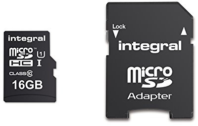 Integral 948734 Scheda di Memoria Micro SDHC con Adattatore SD, 16 GB