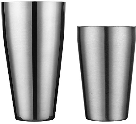 Boston Shaker by QLL, Professional Stainless Steel Cocktail Shaker Set, including 20oz Unweighted & 28oz Weighted Shaker Tins