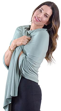 Happyluxe Travel Shawl Wraps for Women - 68x35in Wrap. Lightweight Pashmina, Airplane Travel Blanket Scarf. Made In USA