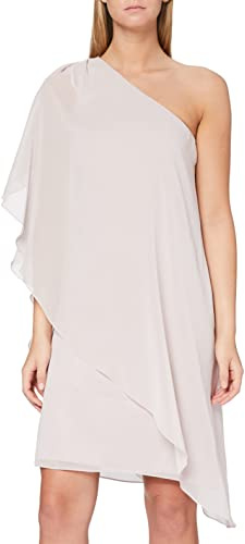 Evening Jive Kvinnors asymmetrisk Midi-klänning i chiffong, rosa (rosa) 38 EU