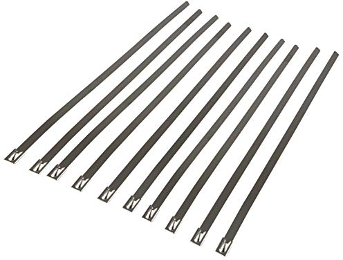Windhager Lot de 10 serre-câbles professionnels en acier inoxydable 07106 - Pour fixation de bâches de balcon - 30 cm