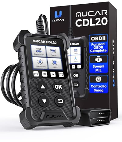mucar CDL20 Diagnosi Auto Tutte Autodiagnosi OBD2/ EOBD con funzioni OBDII odb2 diagnostica in Italiano del Motore Strumento diagnostica per autoveicolo