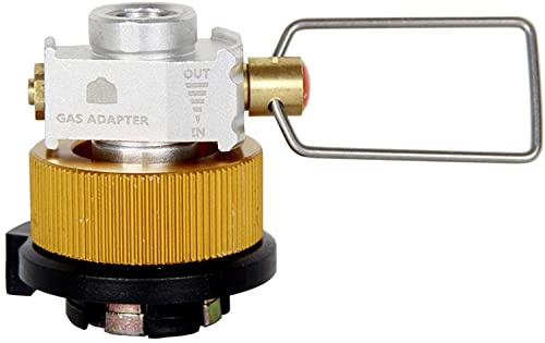 U/ D Gas Tank Adapter Refill Shifter Lpg Saver Copper Split Conversion Connector for Camping Fuel Tank 1 Piece (Flat Cartridge)