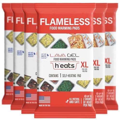 Flammenlose Warmhaltepads (6er-Pack) – Speisenwärmer für Partys, Buffet, Einweg, Party-Buffet-Server und Wärmer für volle Pfannen, Heizkissen für Chafing Dish, unverzichtbares Catering-Zubehör