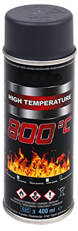 VE-INDUSTRIES Thermolack Spray Ofenlack Auspufflack Hitzebeständiger Lack Ofenfarbe 800°C div. Farben (Anthrazit)