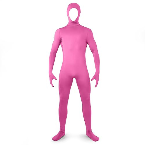 Spooktacular Creations Mens Halloween Costume Open Face Bodysuit Jumpsuit, Zentai Costume Bodysuit for Halloween Party