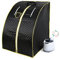 RELOVE Sauna à Vapeur Sauna Pliable Cabine Portable Home Sauna Infrarouge Spa Tente Saunas avec le Contrôleur de Température à Distance Sauna Couverture de Sauna,98x80x70cm, Le Noir