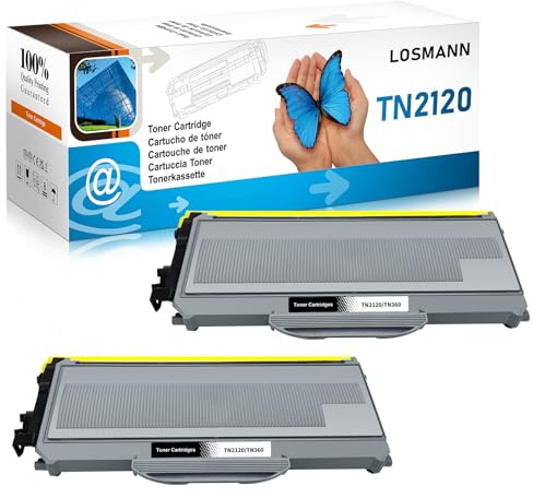 LOSMANN 2X Toner kompatibel als Ersatz für Brother TN-2120 TN2120 für Brother DCP-7030 DCP-7040 DCP-7045N HL-2140 HL-2150N HL-2170 HL-2170W MFC-7320 MFC-7340 MFC-7440N MFC-7840W