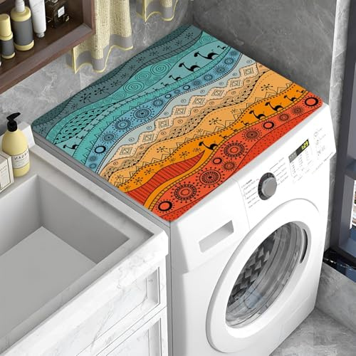 YeahBoom Waschmaschinenauflage 60x60cm,Abdeckung für Waschmaschine,Waschmaschinenabdeckung Universal,Waschmaschinen Auflage Weiche und Zuschneidbare,Waschmaschinenbezug für Waschmaschine Trockner