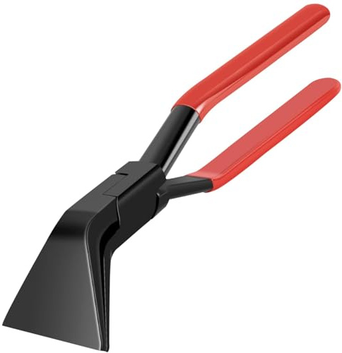 Falzzange 0° 45° 90° Abkantzange Blechzange Breit 60 mm Biegezange Abfalzen Werkzeug mit Rutschfestem Griff zum Biegen und Glätten von Blechen, Abgewinkelt gebogen Dachdecker/Klempner Zange (45°)