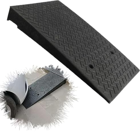 REDEXI Rampe De Seuil Pour Voiture, Rampes En Caoutchouc Portable, Rampe De Chargement Antidérapant 9cm 12cm 15cm 18cm 20cm 25cm 28cm 30cm Hauteur Rampe De Trottoir, Rampe De Bordure Stable & Durable(