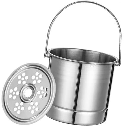 Dioche Secchiello per Il Ghiaccio, Secchiello per Il Raffreddamento del Vino Refrigeratore per Vino in Acciaio Inossidabile con Maniglie con Piastra Filtrante Secchiello per Il Ghiaccio