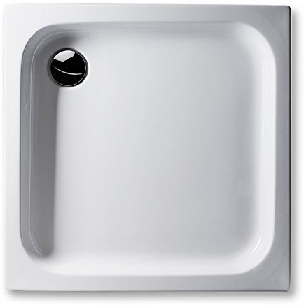 Duschwanne aus Acryl, wählbar: 6,5cm oder 15cm tief im Becken, weiß, verschiedene Größen, rechteckig, aus deutscher Produktion (weiß, 80 x 80 x 6,5cm)