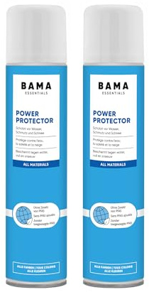 BAMA Protector Potente - Spray Impermeabilizante para Zapatos, Bolsos y Chaquetas Tratamiento Repelente de la Suciedad y del Agua Protector Universal para Calzado - 2 x 200ml