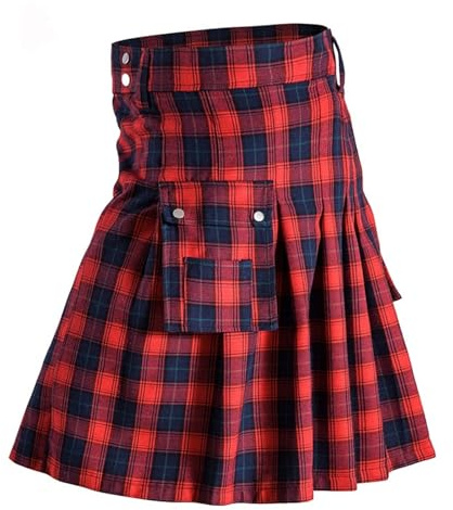 Skotsk kjol etnisk stil män kvinna Skottlandkjol Highland Kilt herrkjol rutig bomull kiltar