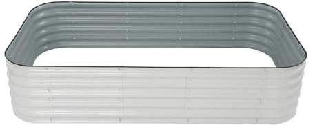 Fioriera rialzata in metallo, per aiuole rialzate installate in giardini o cortili, per la coltivazione di verdure, fiori, ecc. (240 x 60 x 43 cm)