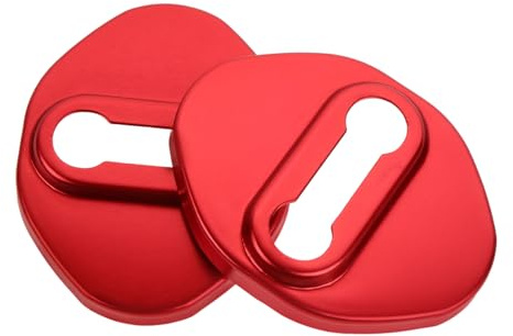 VALICLUD 2 Pièces Couvercle De Serrure De Porte Voiture Alliage Aluminium Robuste Protection Antirouille Installation Facile pour Décoration Intérieure Lot Compatible Véhicule