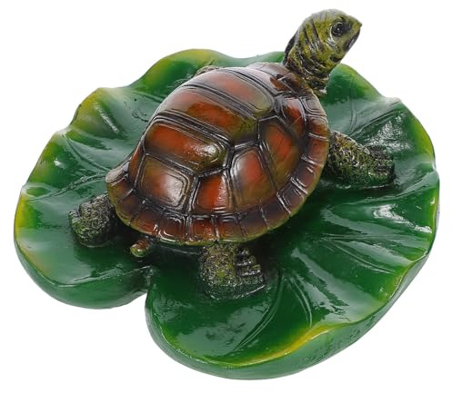 SEWACC Figurine Tortue Flottante Résine Décoration Étang Jardin Réaliste pour Bassin Aquarium Fontaine