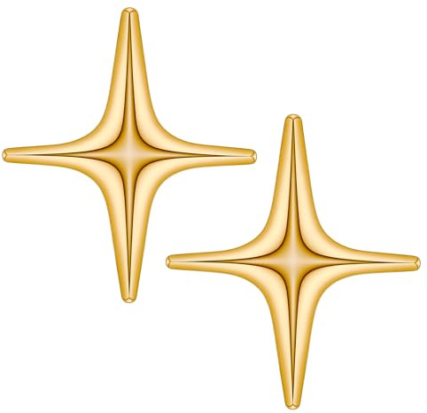 IANFAN Lot de 2 broches en forme d'étoile dorée pour femme, broche minimaliste en acier inoxydable, accessoires de vêtements pour Noël, festival, vacances, fête d'anniversaire