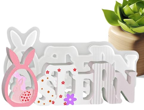 Stampo In Silicone Per Uova Di Pasqua,Utensili Flessibili a Forma di Coniglietto da Fai da Te,Stampini in Silicone per Dolci Pasquali - Adatti a Gesso Resina Epossidica Decor Casa Favori Feste