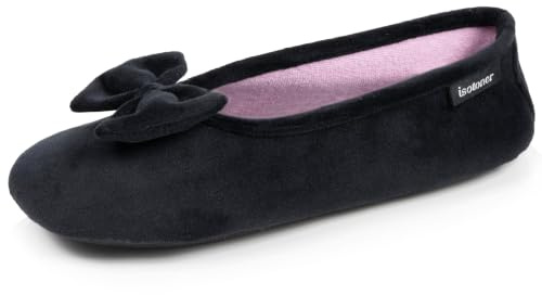 Isotoner Chaussons Ballerines femme confort à mémoire de forme 39/40 noir