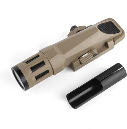 GLECTICAL WML Tactical Flashlight 400Lumen Tactical LED Torch,TAN | With 3 Modes Constant Light/Momentary/Defensive Strobe, for 20MM Picatinny Rail Systems
