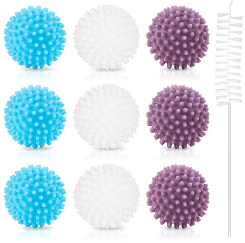 10 Stück Trocknerbälle für Wäschetrockner, Wäschebälle für Daunenjacken und Bettwäsche, Dryer Balls verkürzen Trockenzeit, Für flauschige und knitterfreie Wäsche