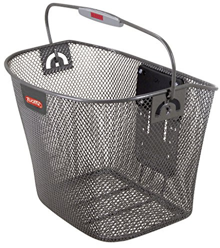 KLICKfix Farradtasche Uni Korb, Feinma. Anthrazit Lenkerkorb, 25 x 36 x 26 cm