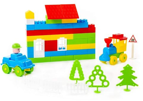 Polesie Grundbausteine Junior | 129 Teile | Fordern Kreativität