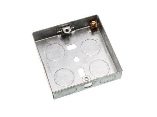 Lot von 100 Unterputz Metall Pattress Elektro Back Box Single 1 Gang 16Mm
