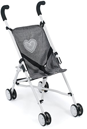 Puppenbuggy Roma, Puppenwagen, Mini-Buggy, Jeans Grau