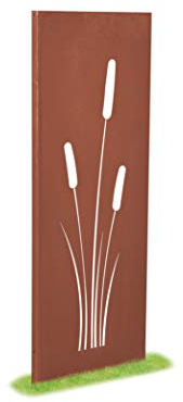 prima terra Deko- und Sichtschutzelement Edelrost Schilf H=158cm B=60cm
